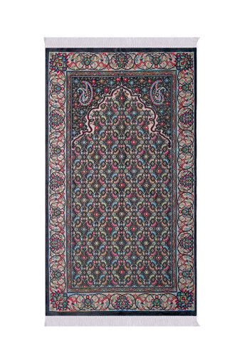 Füme Şal Desen Kabartmalı Özel Dokuma Seccade 