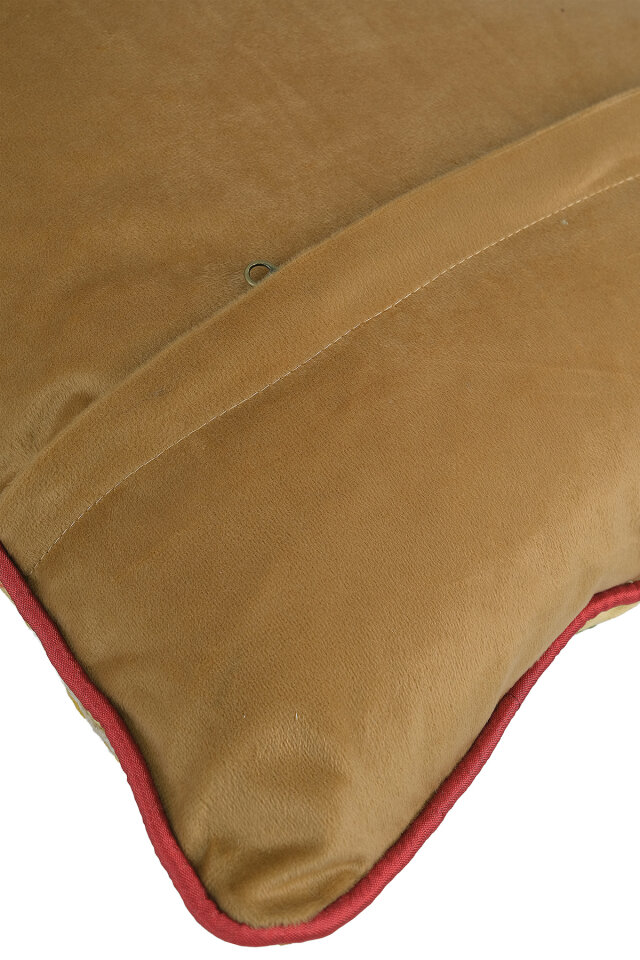 Hardal İşlemeli Kadife Kırlent - 3