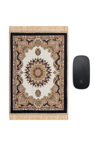 Siyah Dekoratif Küçük Halı Mousepad 