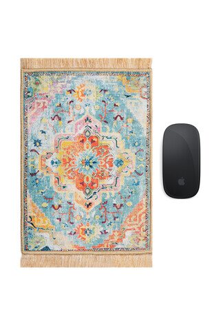 Yeşil Dekoratif Küçük Halı Mousepad 