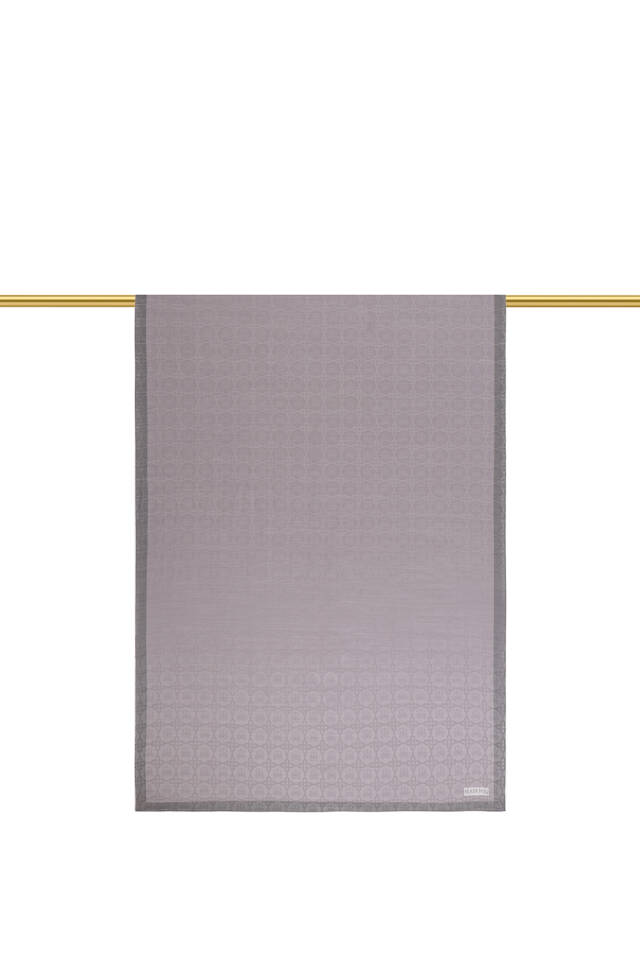 Ametist Kelebek Monogram Desen İpek Pamuk Şal - 3