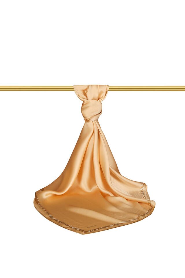 Bal Köpüğü Kenarı Sulu Zebra İpek Eşarp - 2