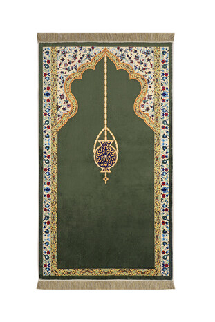 Khaki Bamboo Carpet Prayer Rug 