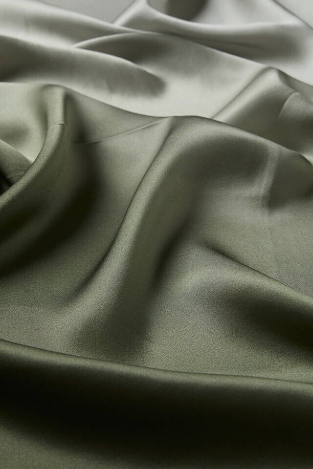 Khaki Mint Gradient Sura Silk Square Scarf - 4