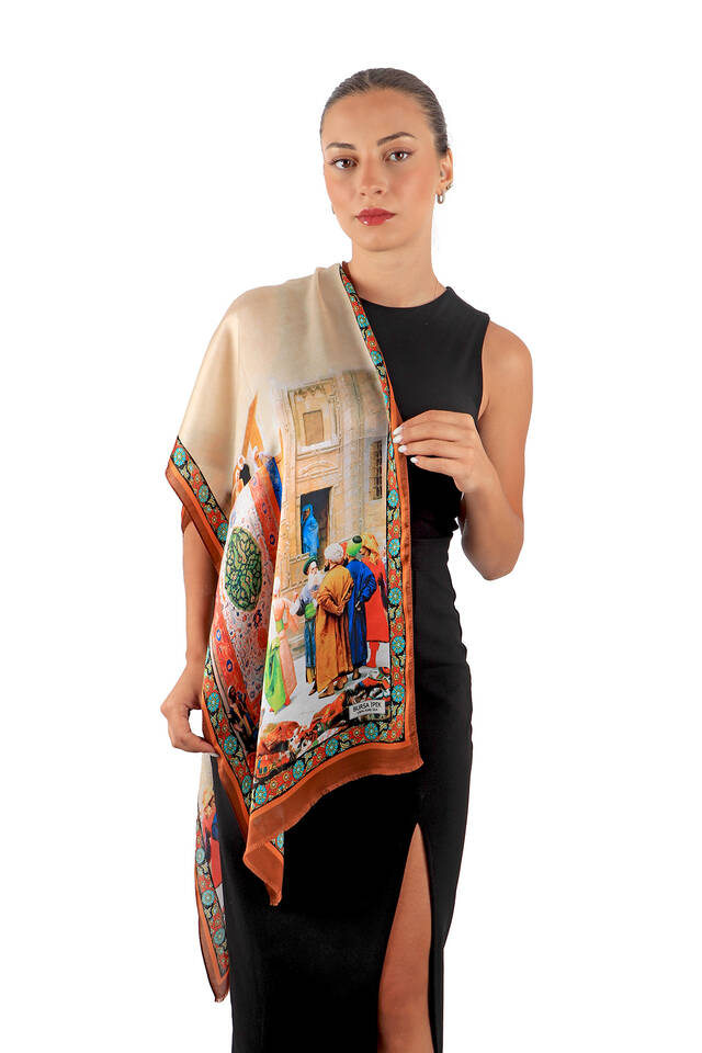 Kiremit Halı Tüccarları İpek Tablo Fular - 2