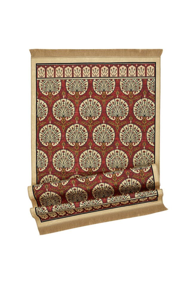 Kiremit Kadife Halı Seccade - 4