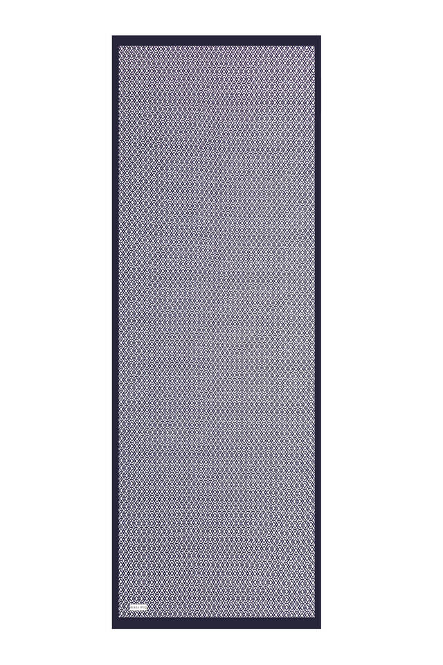 Lacivert Petek Desen Twill İpek Şal - 4