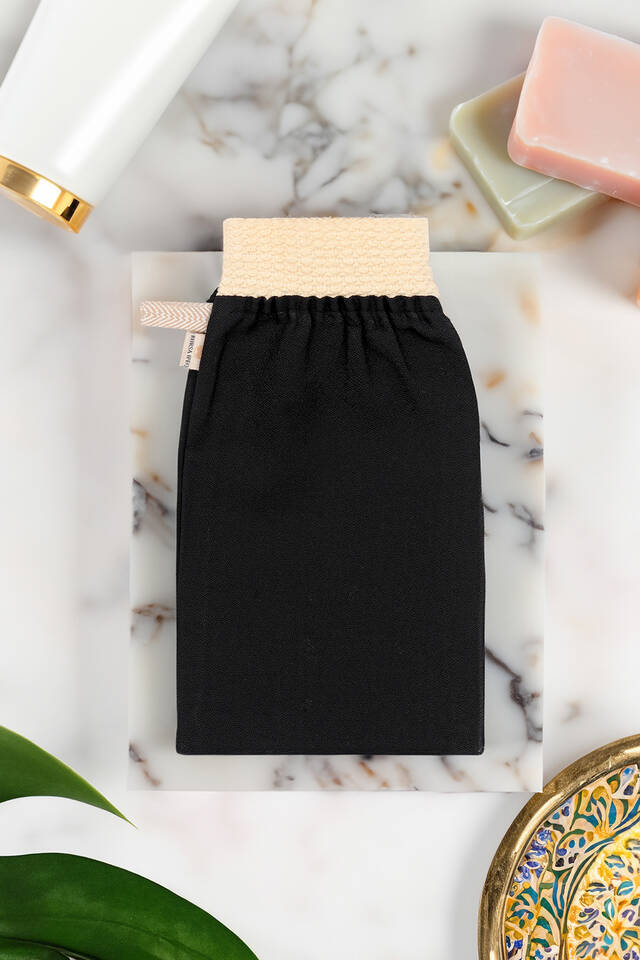 Siyah Banyo Duş Kesesi Peeling Eldiveni - 3