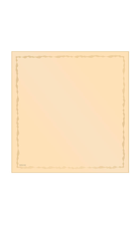 Light Gold Edge Juicy Wave Silk Square Scarf - 2