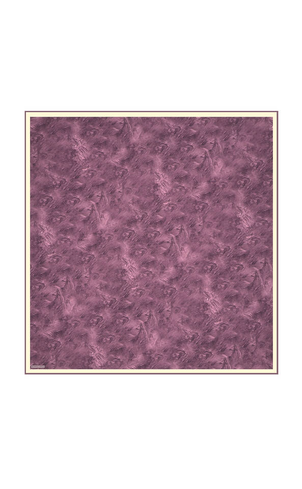 Light Plum Brush Silk Square Scarf - 2