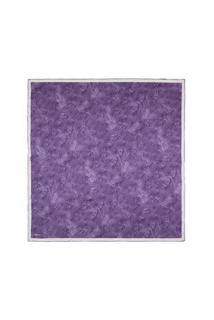 Light Purple Brush Silk Square Scarf 