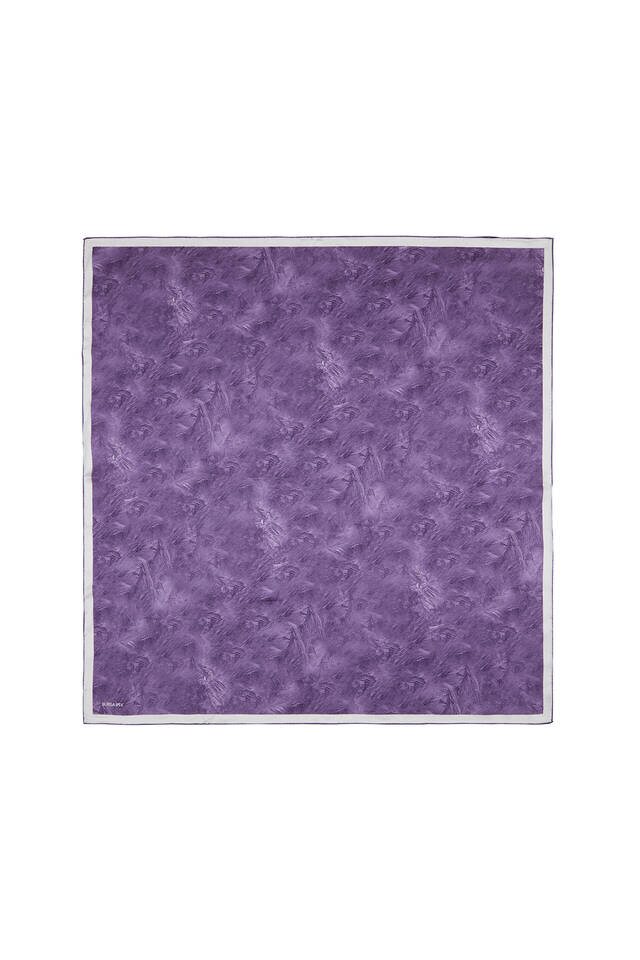 Light Purple Brush Silk Square Scarf 
