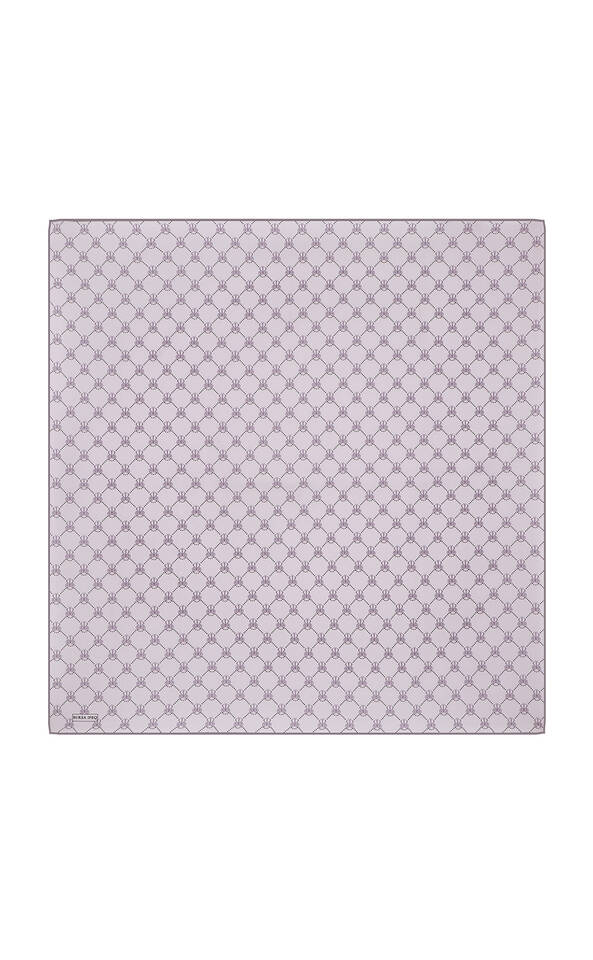 Lila Kelebek Monogram Twill İpek Eşarp - 2