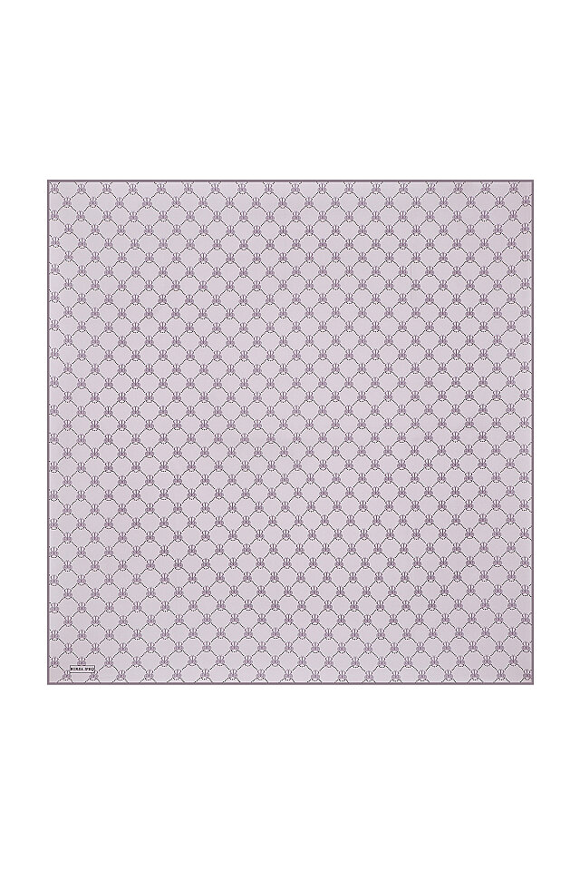 Lilac Butterfly Monogram Twill Silk Square Scarf 
