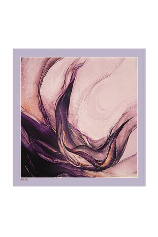 Lilac Granite Pattern Sura Silk Scarf 