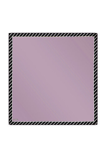Lilac Stripe Pattern Twill Silk Square Scarf 