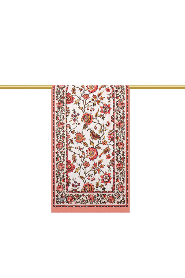 Somon Lilyum Desen Vual İpek Fular - 3