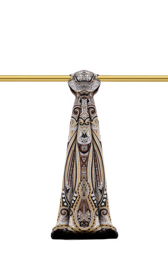 Gold Marakeş Desen Sura İpek Şal 