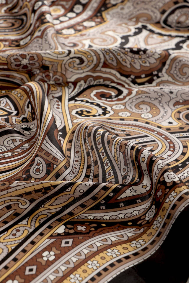 Gold Marakeş Desen Sura İpek Şal - 4