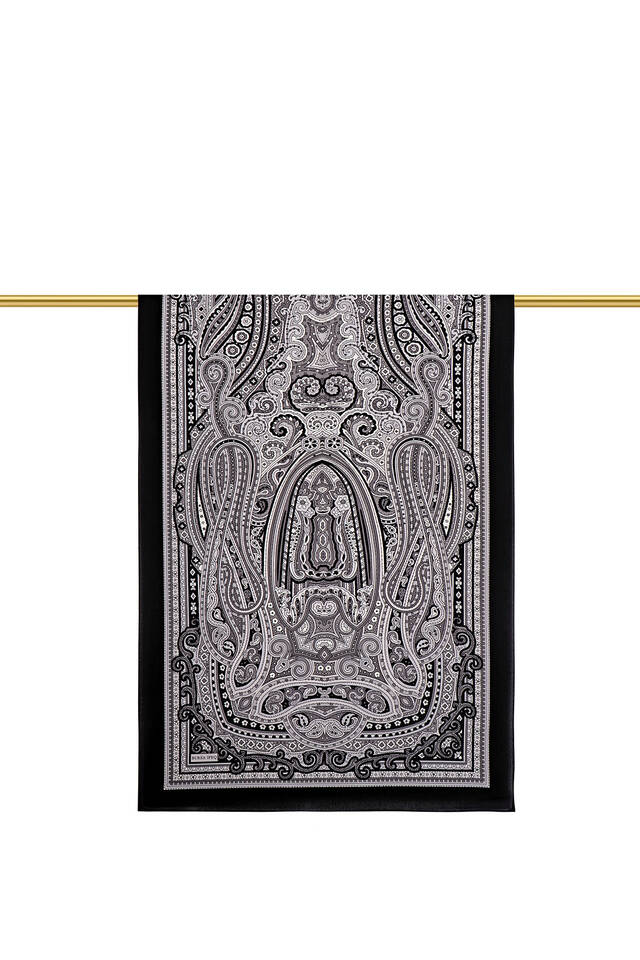 Gri Marakeş Desen Sura İpek Şal - 3