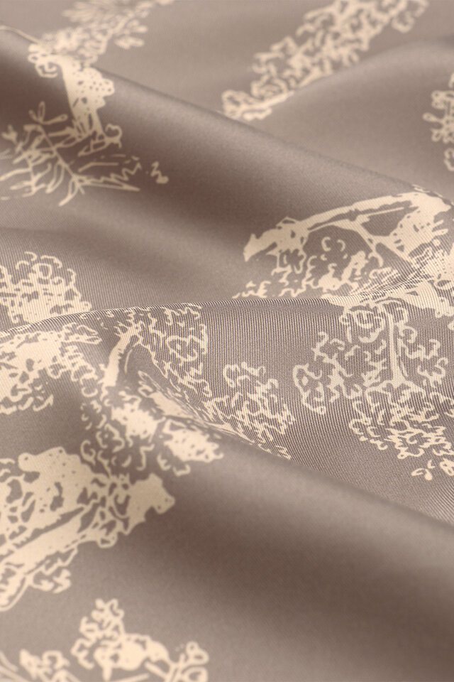 Vizon Masal Desen Twill İpek Eşarp - 2