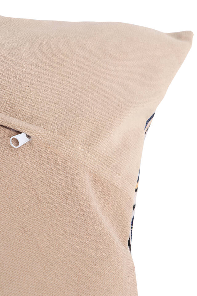 Mavi Nazar Boncuğu Desen Goblen Kırlent - 3