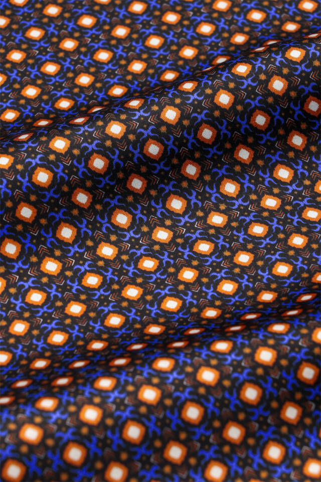 Saxe Patterned Men's Silk Scarf - 4