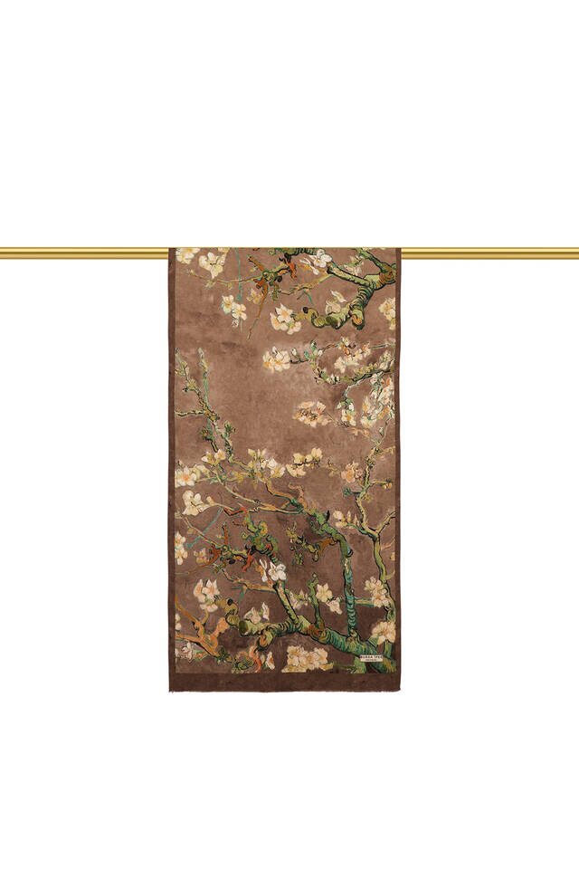Mink Almond Blossom Silk Foulard - 3