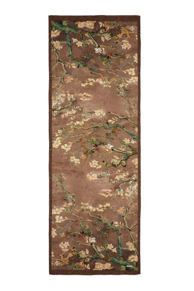 Mink Almond Blossom Silk Scarf - 4