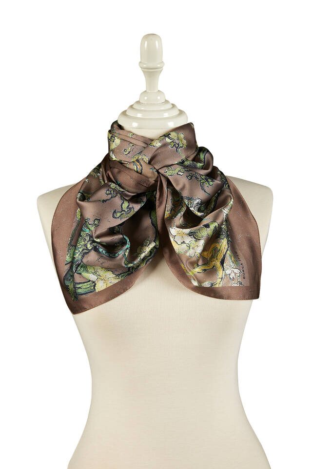 Mink Almond Blossom Silky Foulard - 2