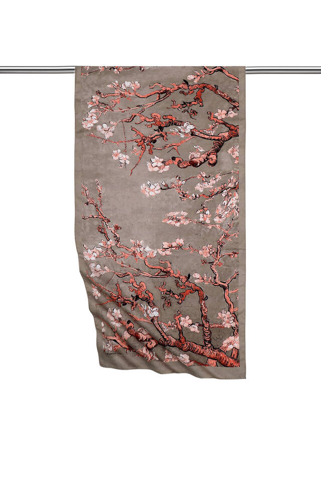 Mink Almond Blossom Silky Foulard - 1