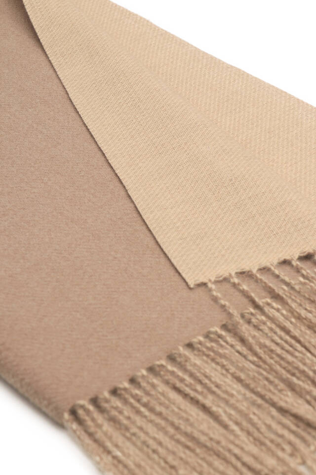 Mink Cream Double Sided Winter Shawl - 4