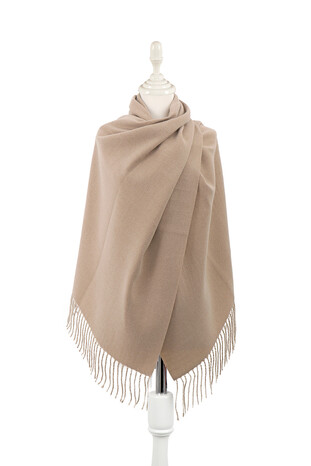 Mink Cream Double Sided Winter Shawl 