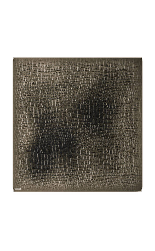 Mink Deren Pattern Twill Silk Square Scarf 