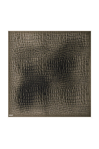 Mink Deren Pattern Twill Silk Square Scarf 