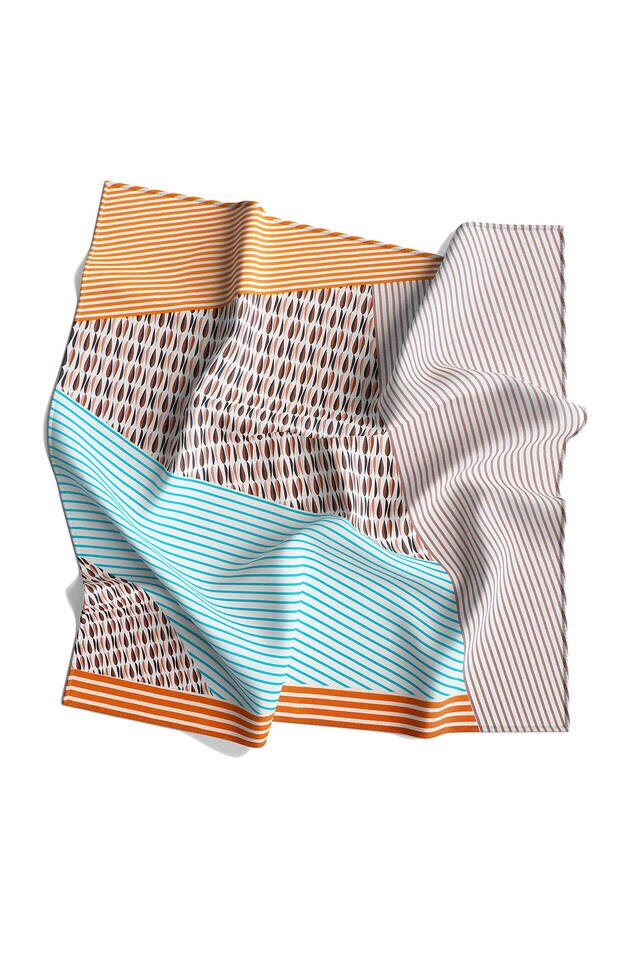 Mink Drop Sura Silk Square Scarf - 4