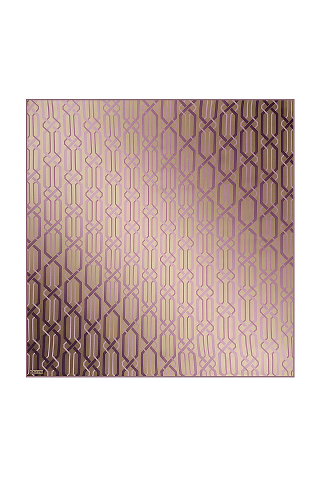 Mink Knit Pattern Sura Silk Square Scarf - Bursa İpek