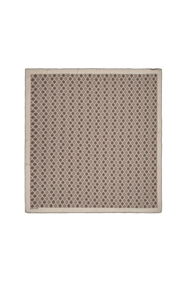 Mink Monogram Silk Square Scarf 