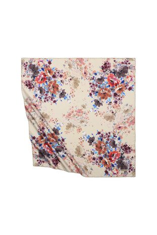 Mink Sardinia Pattern Silky Square Scarf 