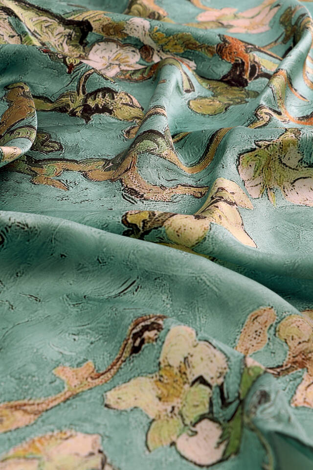 Mint Badem Çiçeği Sura İpek Eşarp - 3