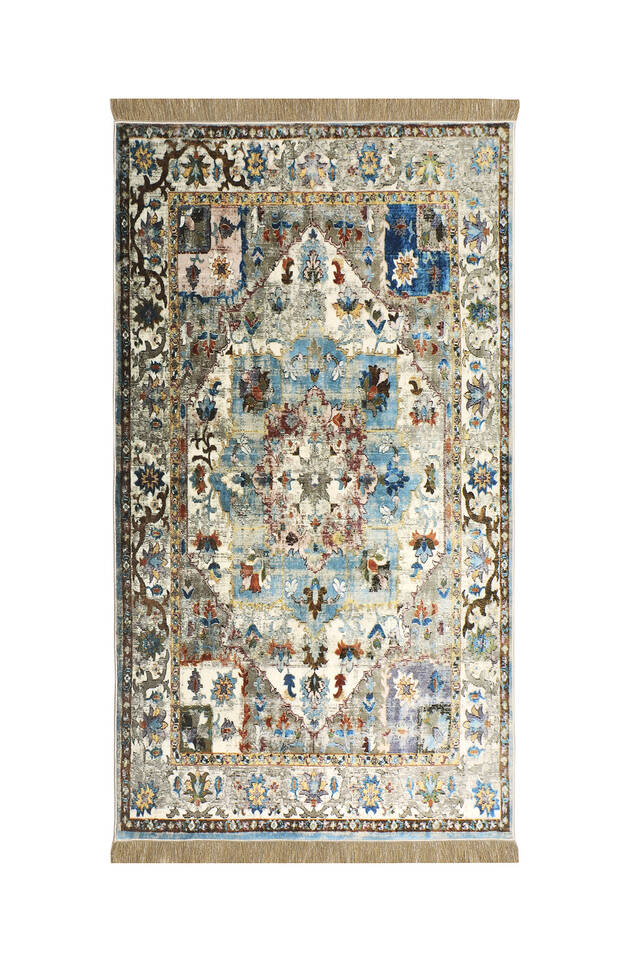 Mint Bamboo Carpet Prayer Rug - Bursa İpek
