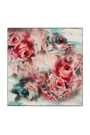 Mint Pastel Pattern Sura Silk Scarf 