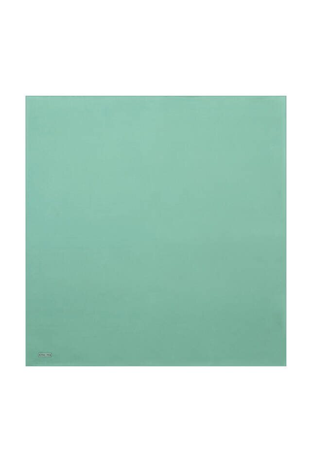 Mint Solid Color Sura Silk Square Scarf - 2