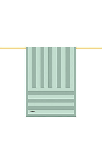Mint Stripe Pattern Twill Silk Scarf 
