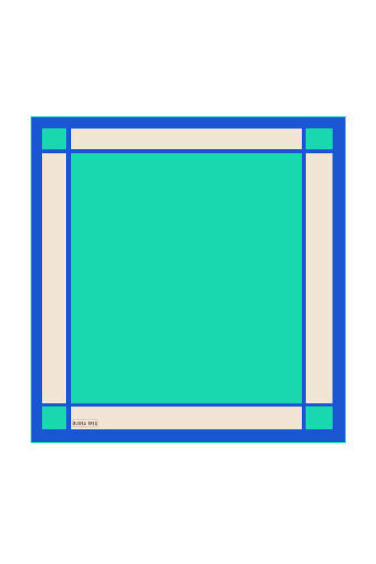 Mint Wide Border Plain Silk Pocket Square 