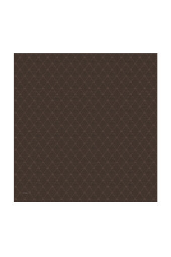 Acı Kahve Monogram Desen İpek Pamuk Eşarp 