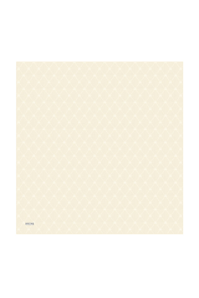 Agate Monogram Desen İpek Pamuk Eşarp - Bursa İpek