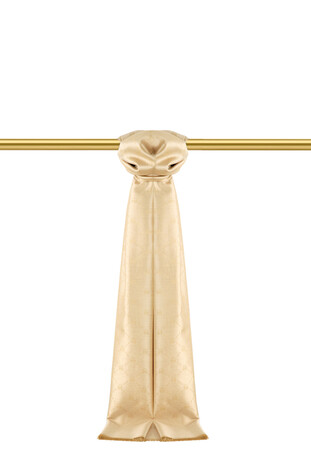 Bej Monogram Desen Jakarlı İpek Şal 