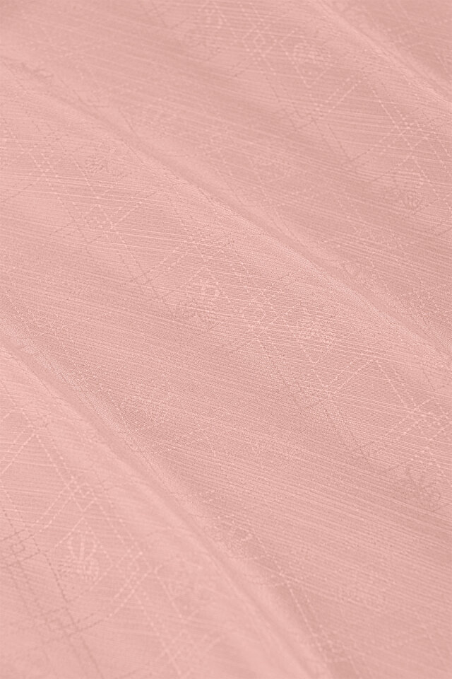 Candy Pink Monogram Pattern Silk Cotton Shawl - 5