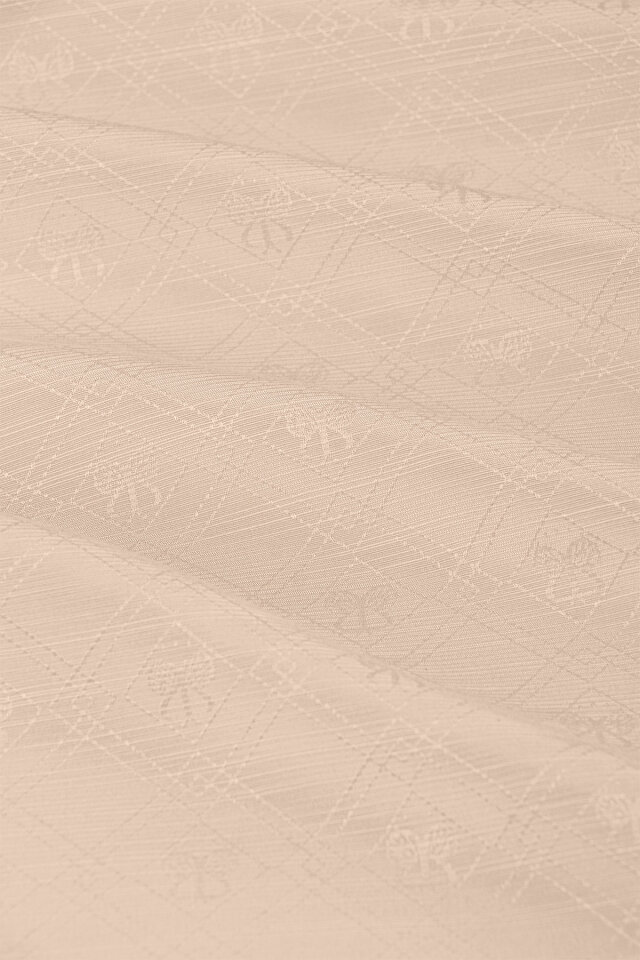 Milk Coffee Monogram Pattern Silk Cotton Shawl - 5